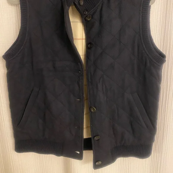 Loro Piana Dark Navy Blue Cashmere Quilted Vest - Picture 8 of 14